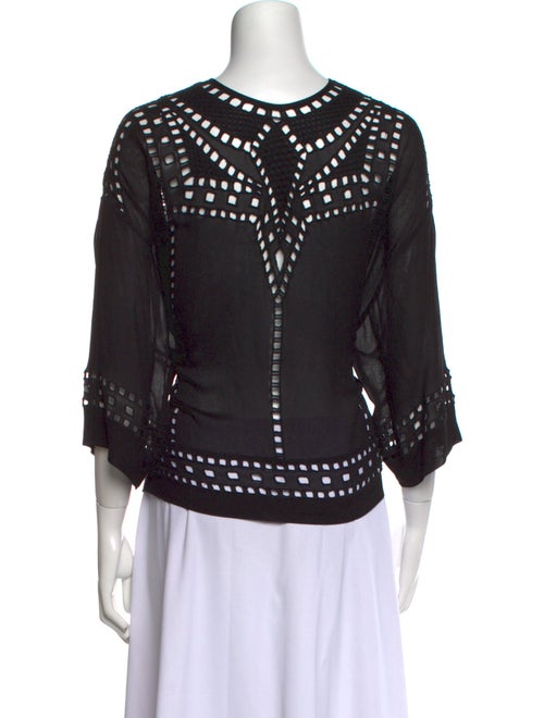 Étoile Isabel Marant Crew Neck Three-Quarter Sleeve Blouse
