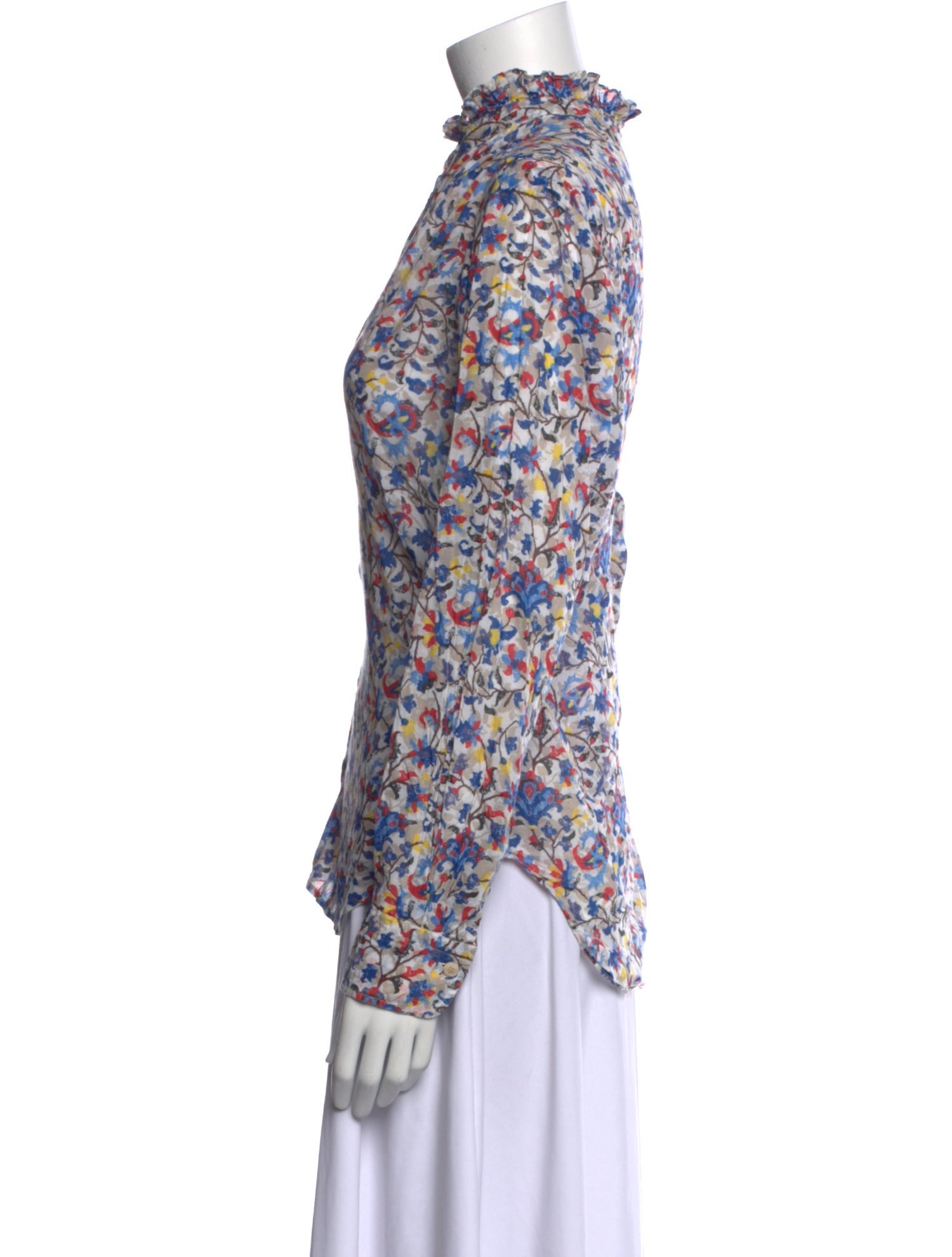 Étoile Isabel Marant Floral Print Mock Neck Blouse