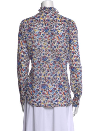 Étoile Isabel Marant Floral Print Mock Neck Blouse