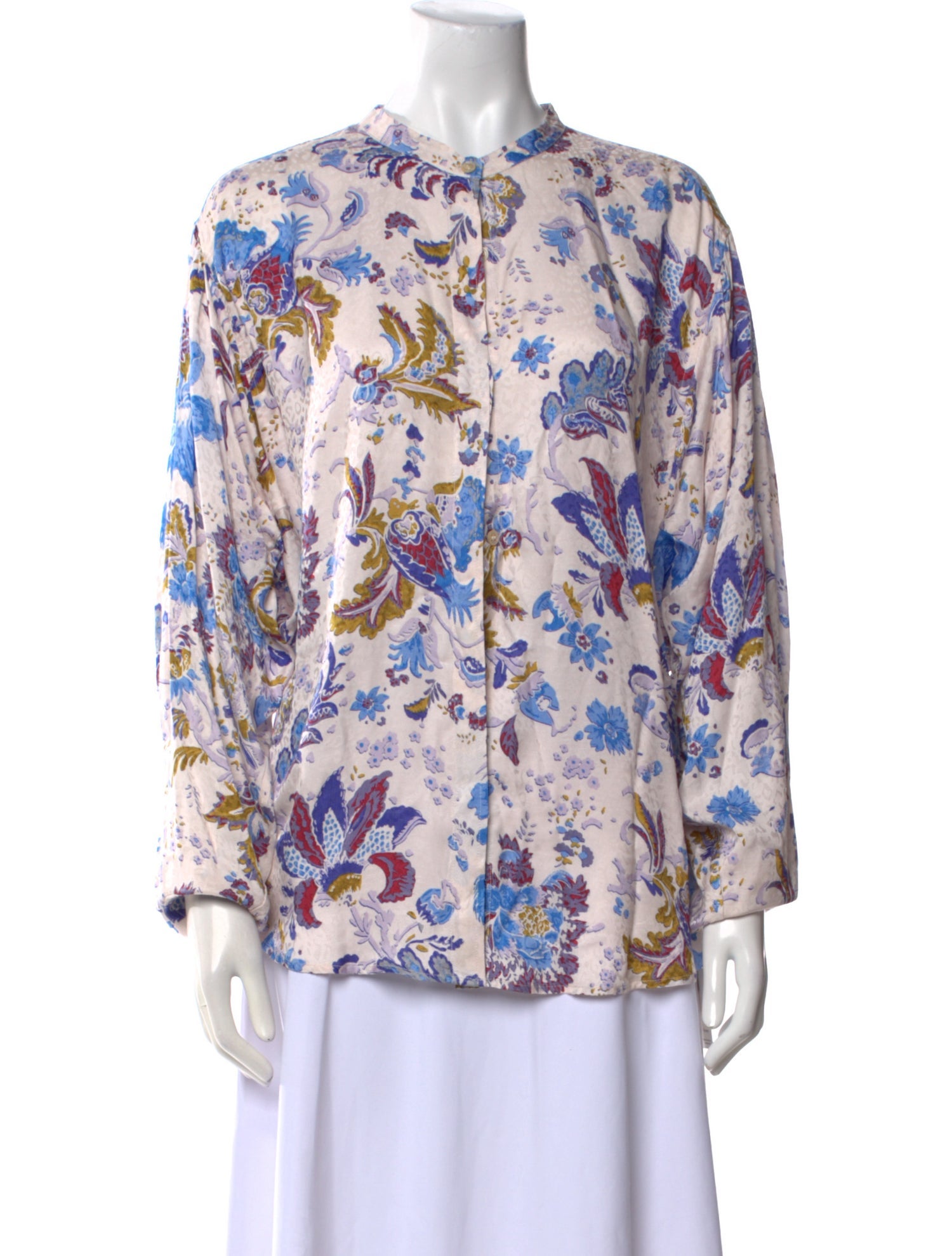 Étoile Isabel Marant Floral Print Mock Neck Blouse