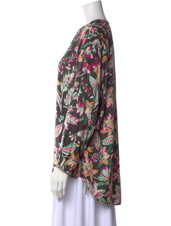 Étoile Isabel Marant Floral Print Crew Neck Blouse