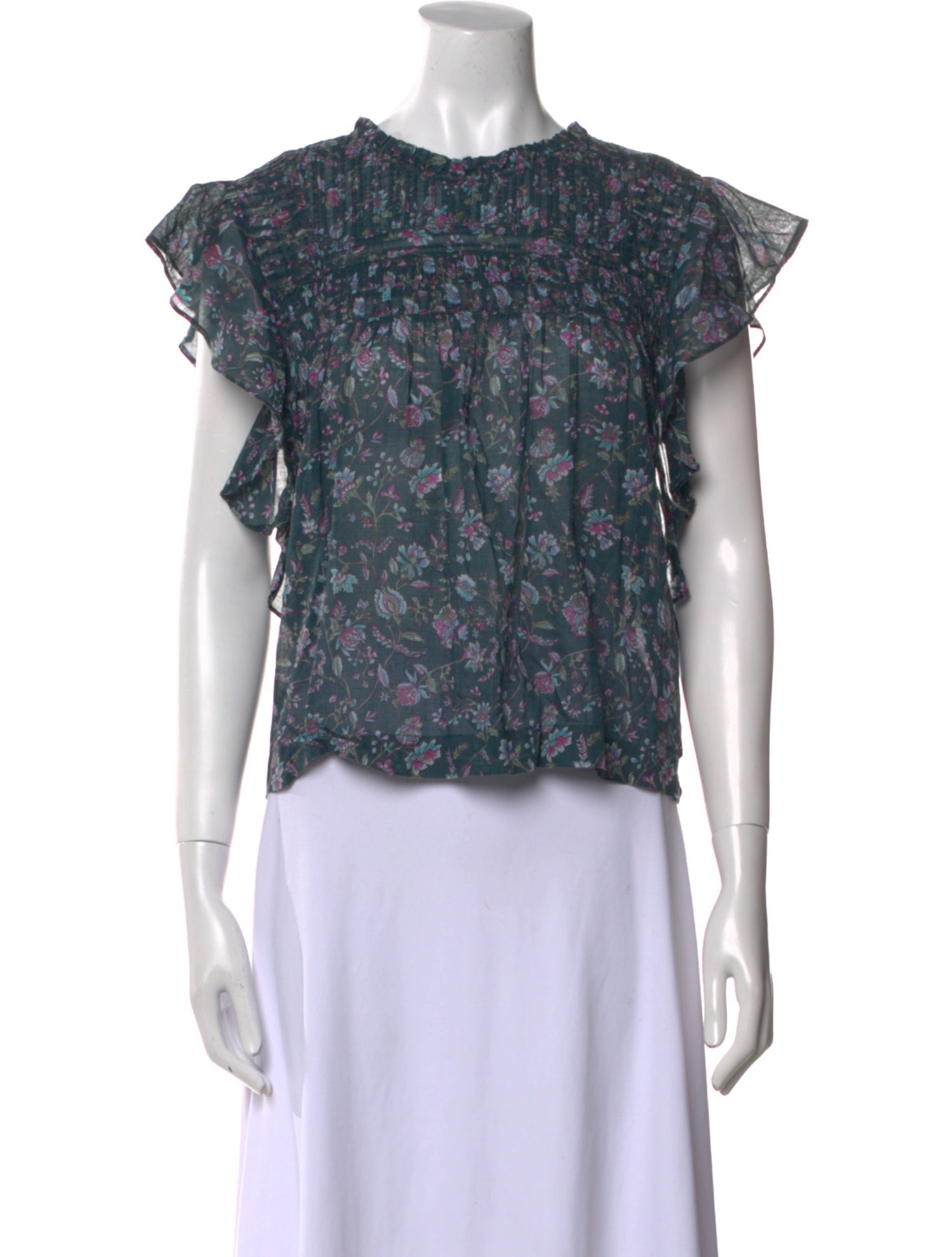 Étoile Isabel Marant Floral Print Crew Neck Blouse