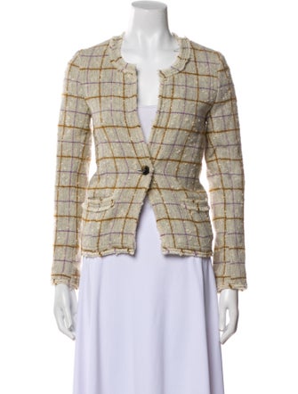 Étoile Isabel Marant Wool Plaid Print Blazer