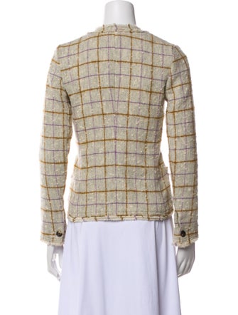 Étoile Isabel Marant Wool Plaid Print Blazer