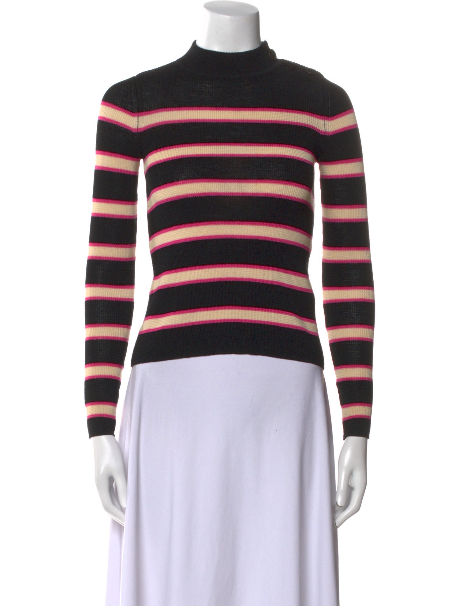 Étoile Isabel Marant Striped Mock Neck Sweater
