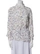 Étoile Isabel Marant Floral Print Mock Neck Blouse