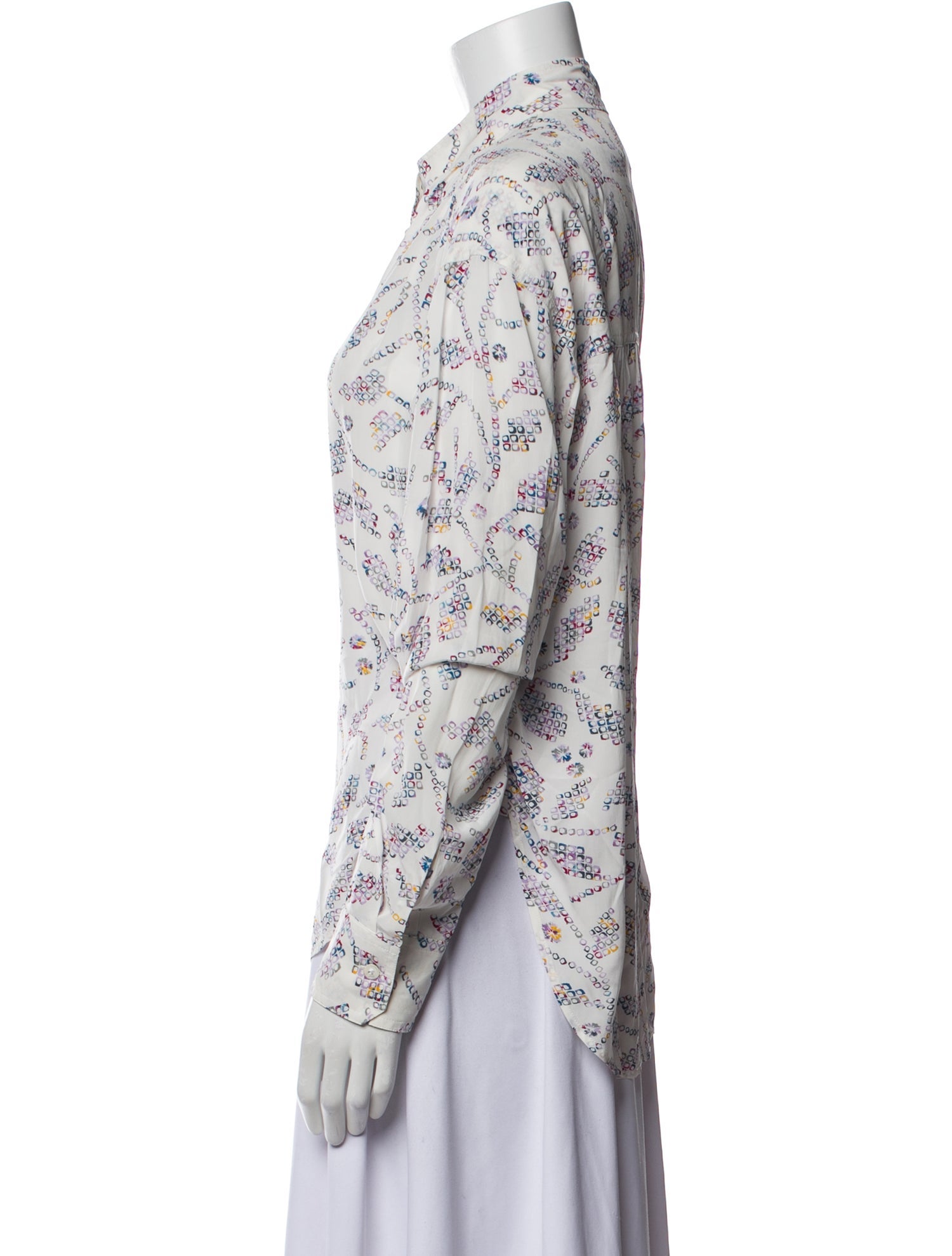 Étoile Isabel Marant Floral Print Mock Neck Blouse