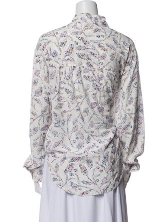 Étoile Isabel Marant Floral Print Mock Neck Blouse
