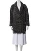 Étoile Isabel Marant Wool Tweed Pattern Faux Fur Coat