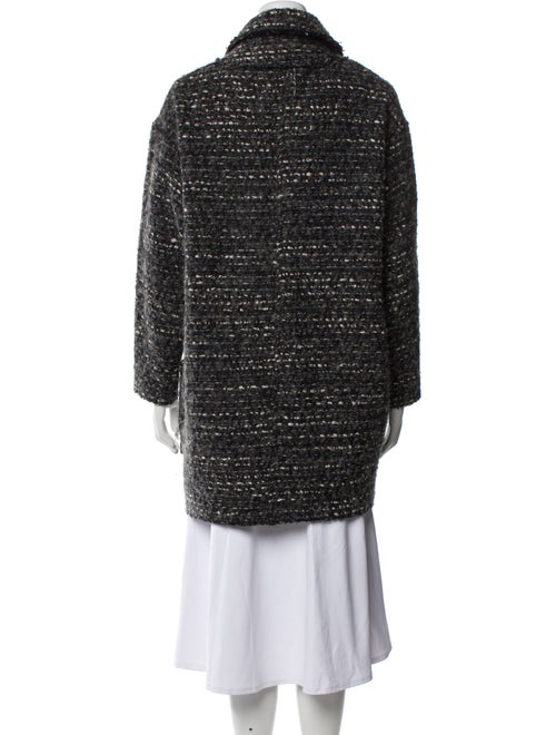 Étoile Isabel Marant Wool Tweed Pattern Faux Fur Coat