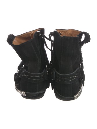 Étoile Isabel Marant Suede Studded Accents Western Boots