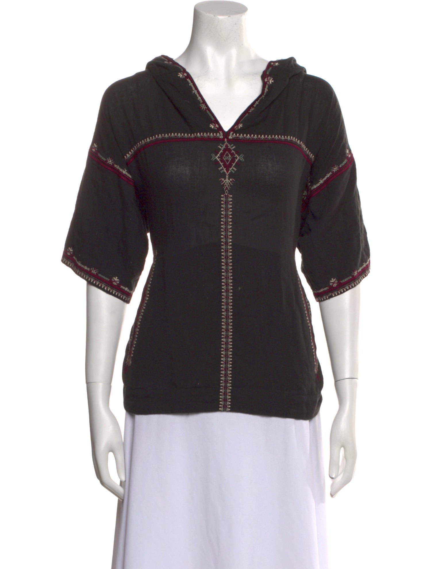 Étoile Isabel Marant V-Neck Three-Quarter Sleeve Sweatshirt