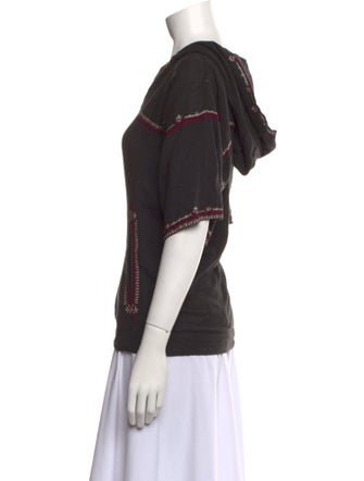 Étoile Isabel Marant V-Neck Three-Quarter Sleeve Sweatshirt