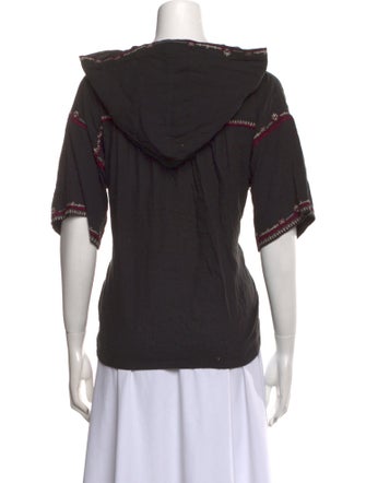 Étoile Isabel Marant V-Neck Three-Quarter Sleeve Sweatshirt