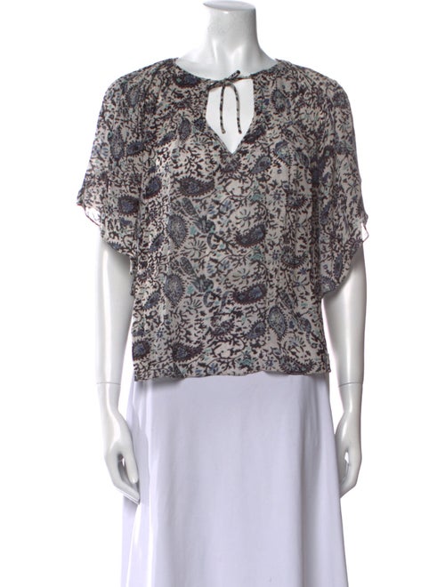 Étoile Isabel Marant Paisley Print Three-Quarter Sleeve Blouse