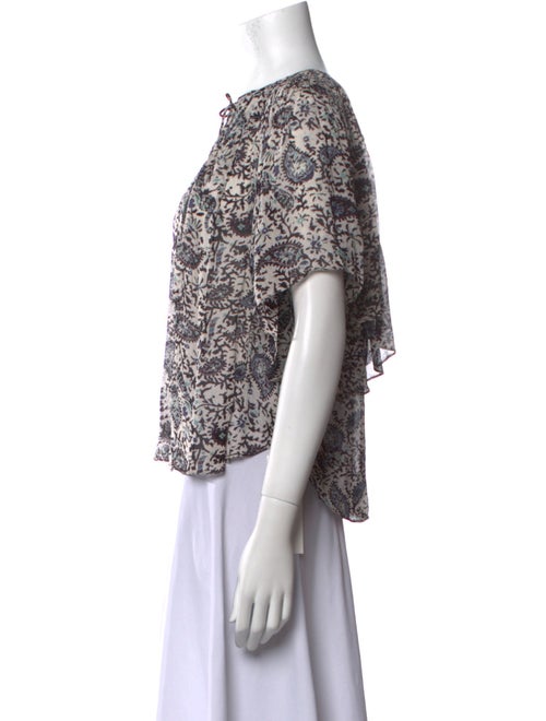 Étoile Isabel Marant Paisley Print Three-Quarter Sleeve Blouse