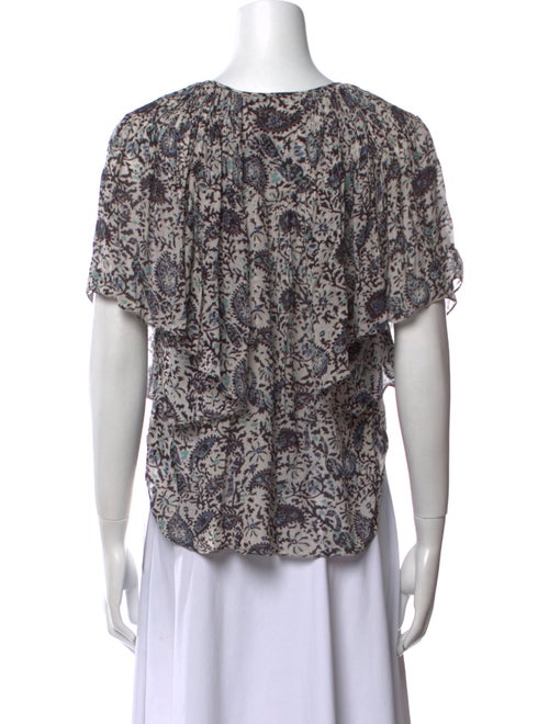 Étoile Isabel Marant Paisley Print Three-Quarter Sleeve Blouse