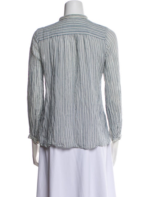 Étoile Isabel Marant Striped Mock Neck Button-Up Top