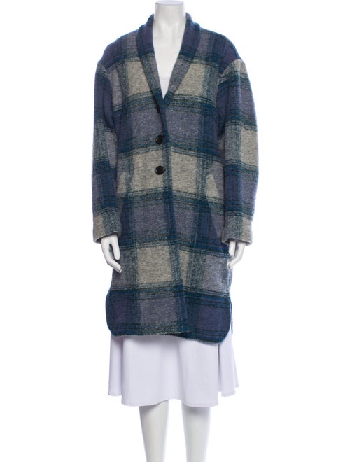Étoile Isabel Marant Wool Plaid Print Coat
