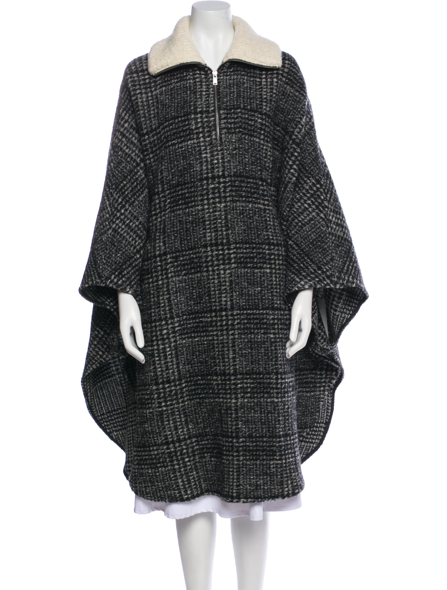 Étoile Isabel Marant Wool Plaid Print Coat