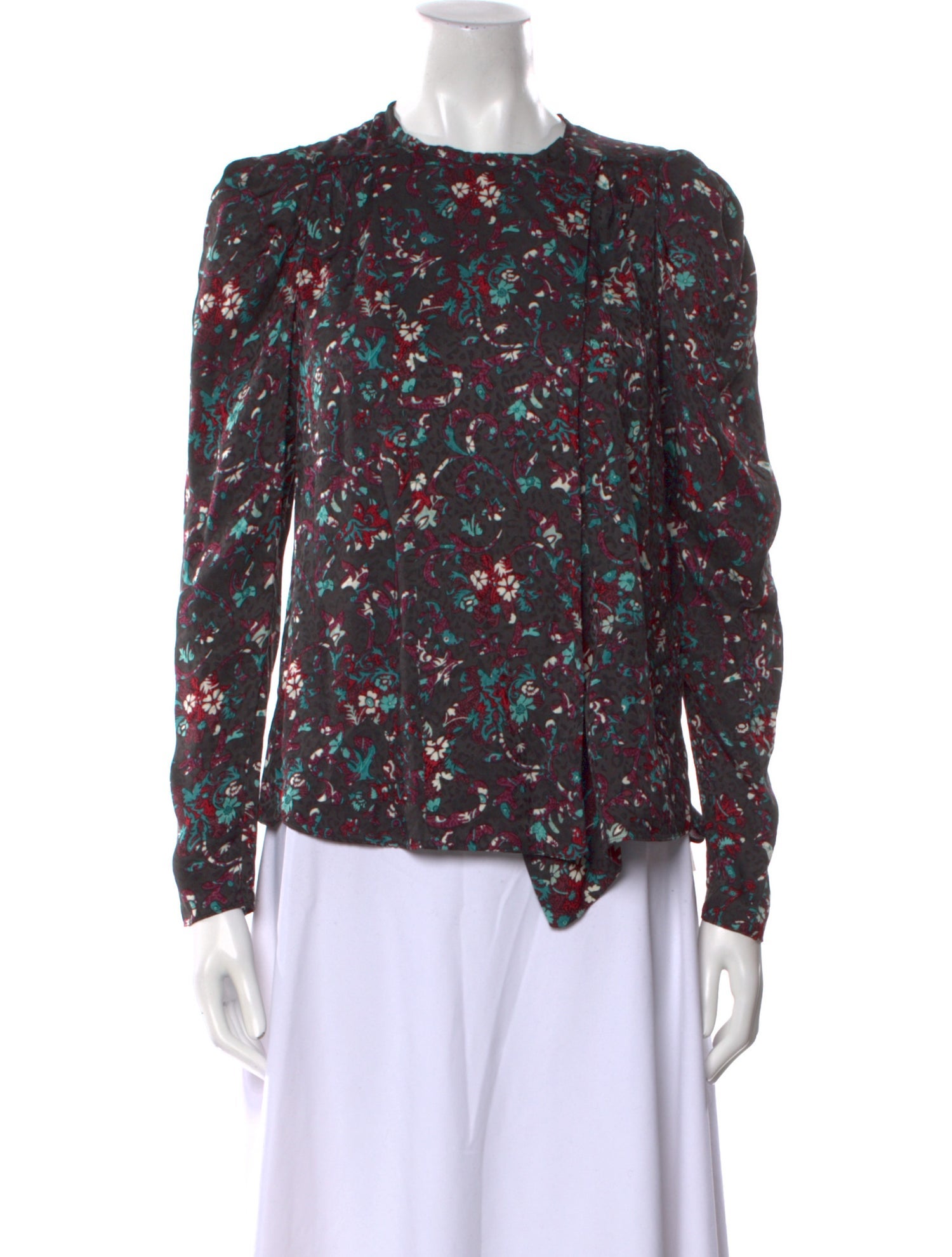 Étoile Isabel Marant Floral Print Crew Neck Blouse