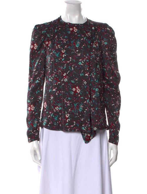 Étoile Isabel Marant Floral Print Crew Neck Blouse