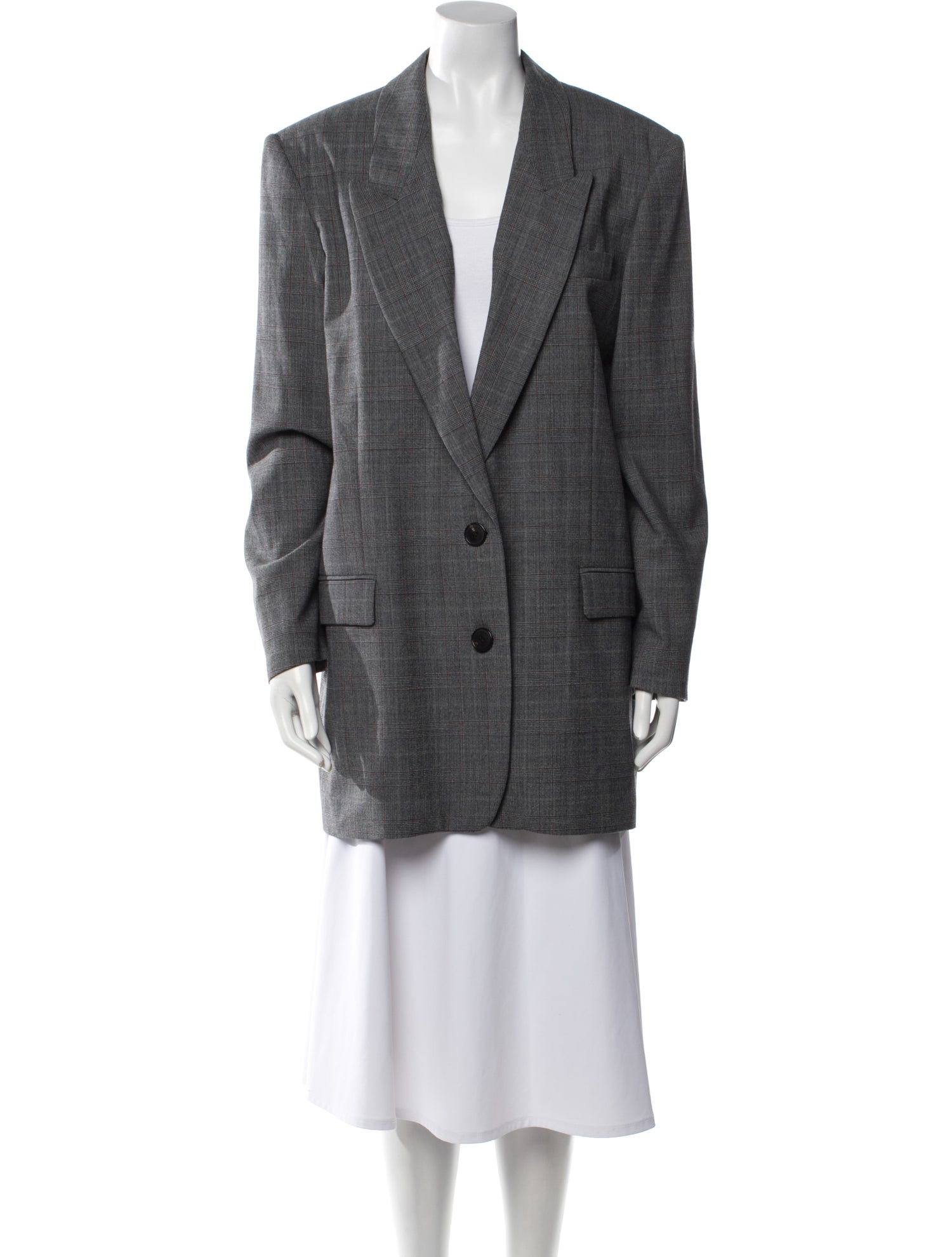 Étoile Isabel Marant Wool Plaid Print Blazer