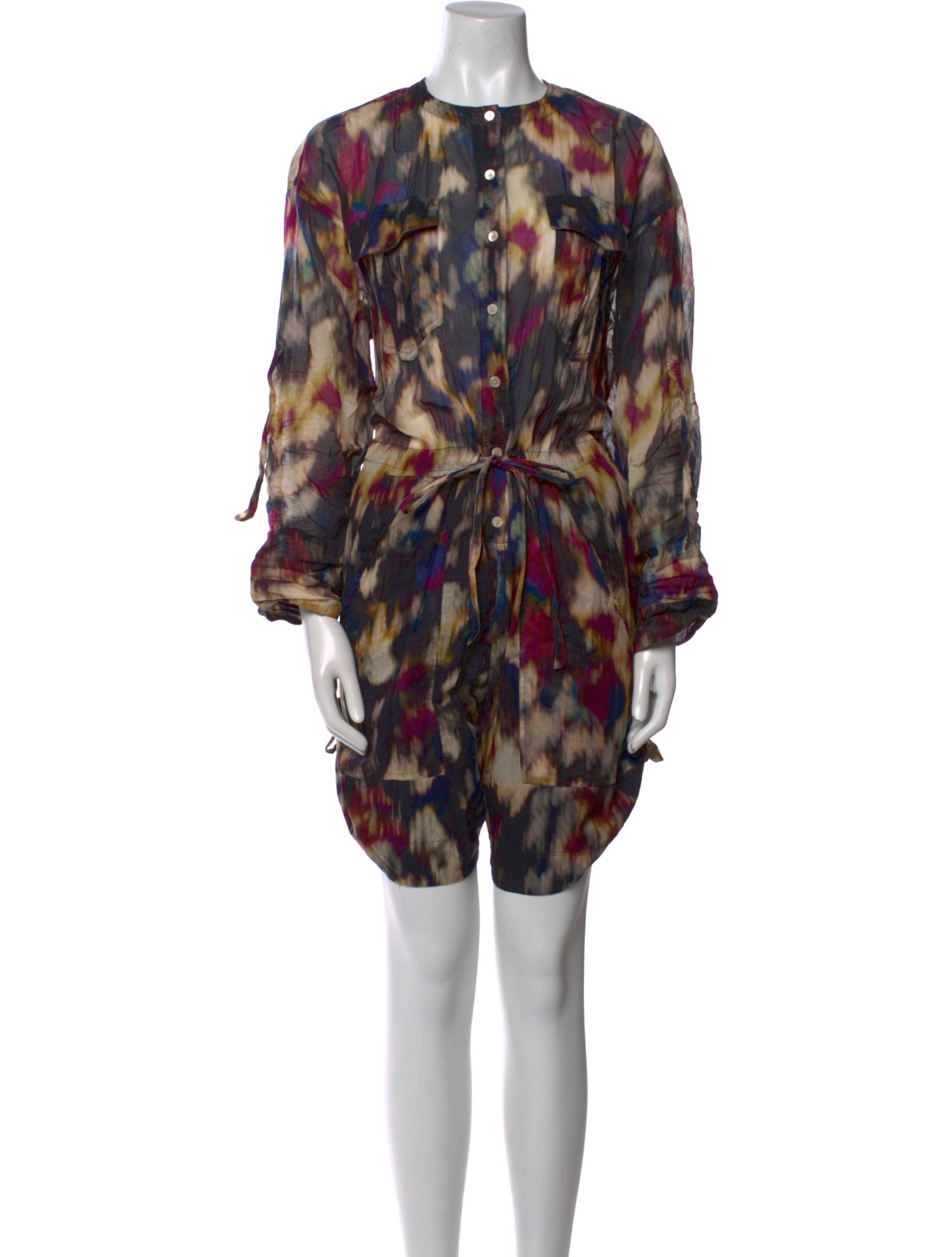Étoile Isabel Marant Tie-Dye Print Crew Neck Romper