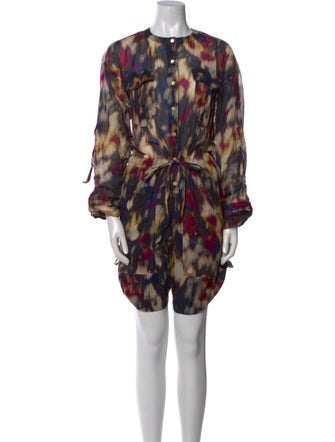 Étoile Isabel Marant Tie-Dye Print Crew Neck Romper