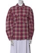 Étoile Isabel Marant Plaid Print Long Sleeve Button-Up Top