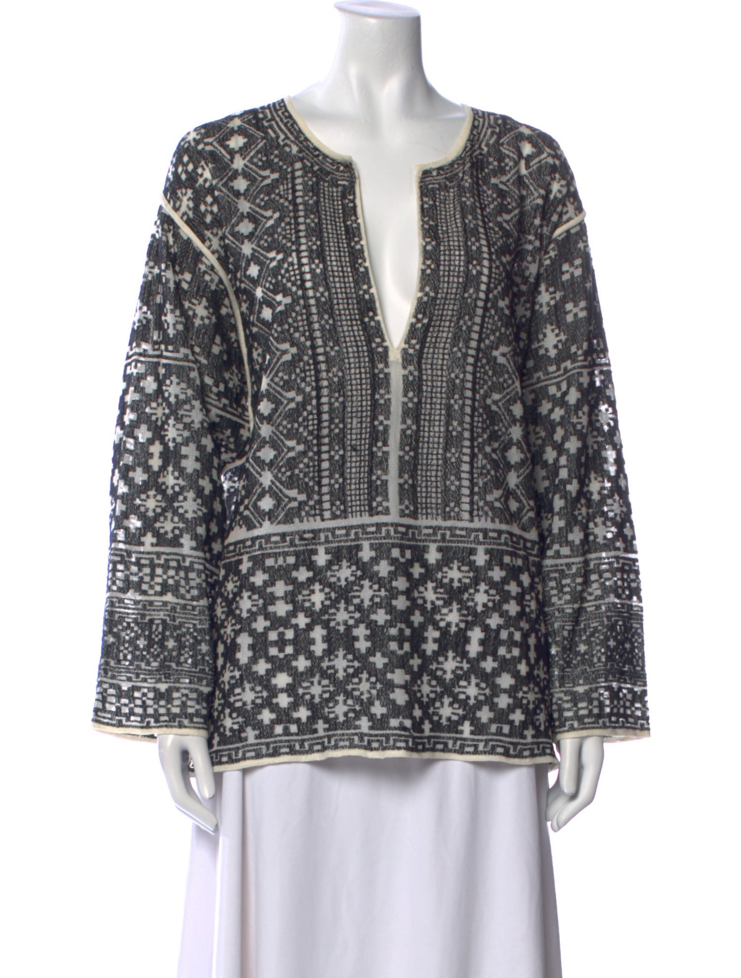 Étoile Isabel Marant Printed V-Neck Tunic