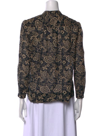 Étoile Isabel Marant Printed Mock Neck Blouse