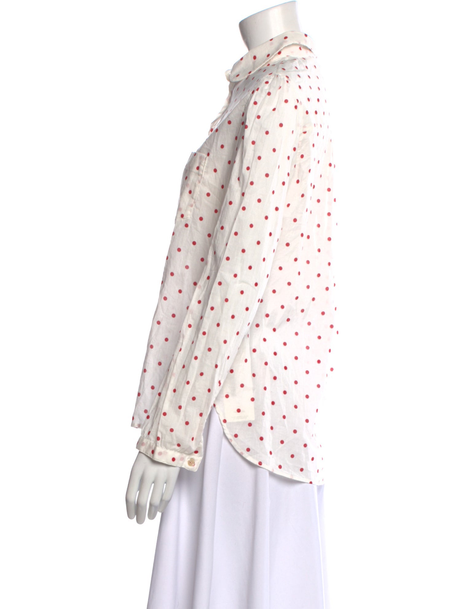Étoile Isabel Marant Polka Dot Print Long Sleeve Button-Up Top