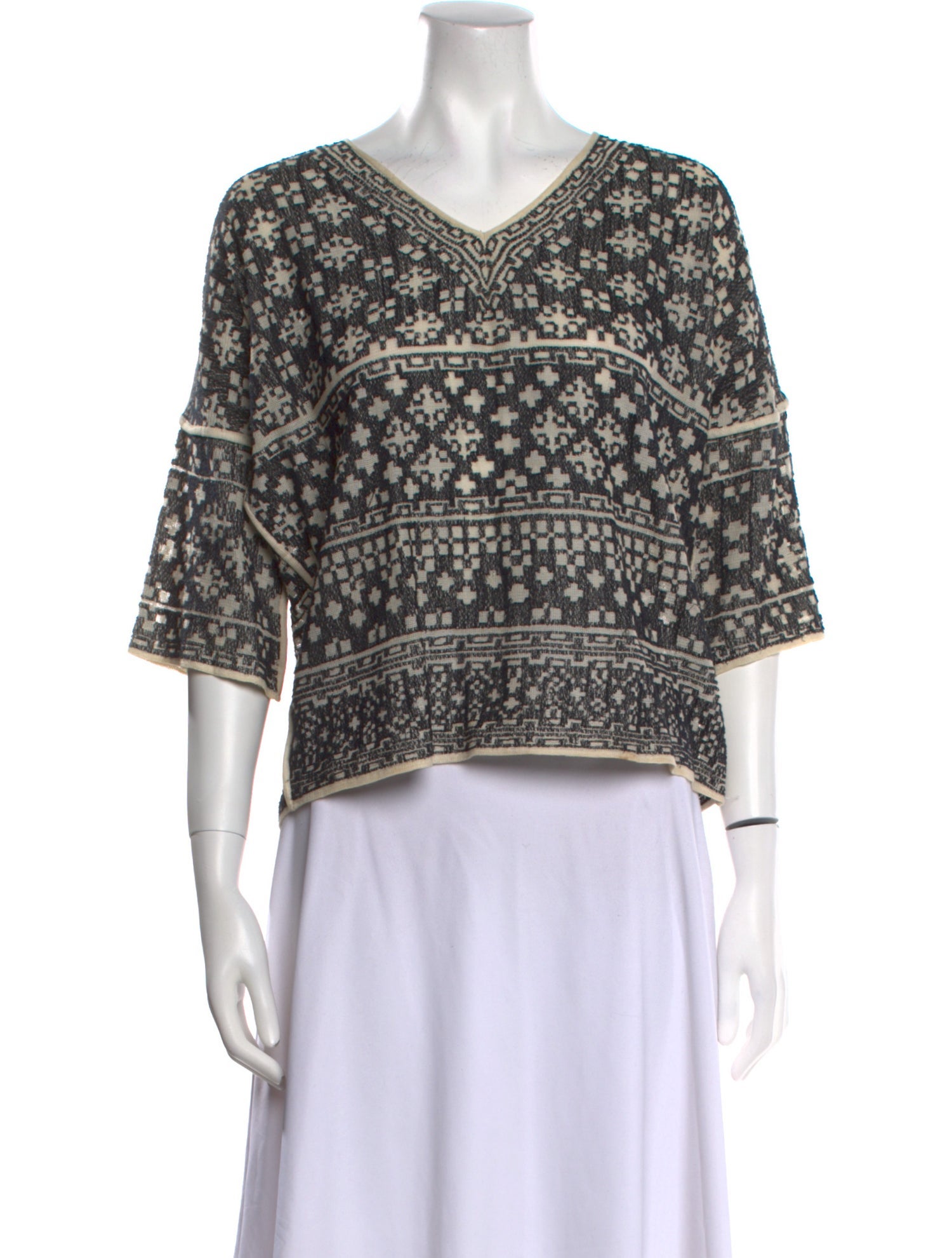 Étoile Isabel Marant Printed V-Neck Sweater