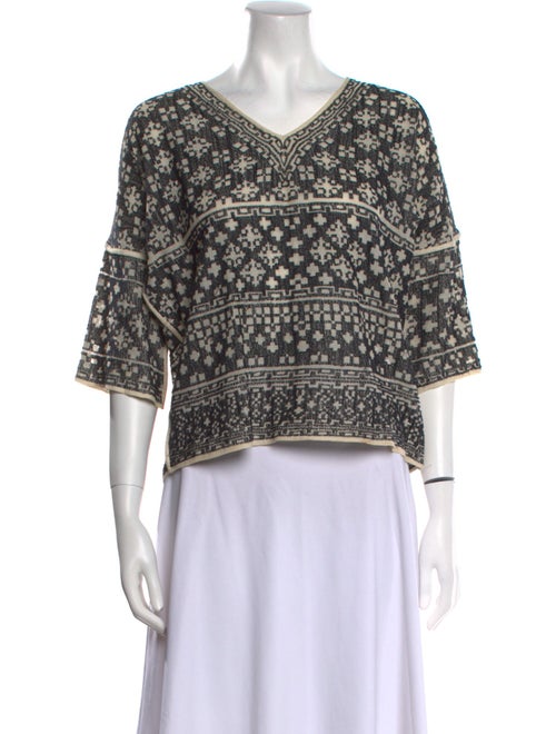 Étoile Isabel Marant Printed V-Neck Sweater