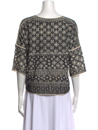 Étoile Isabel Marant Printed V-Neck Sweater