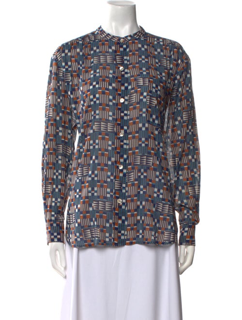 Étoile Isabel Marant Printed Crew Neck Button-Up Top
