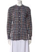 Étoile Isabel Marant Printed Crew Neck Button-Up Top