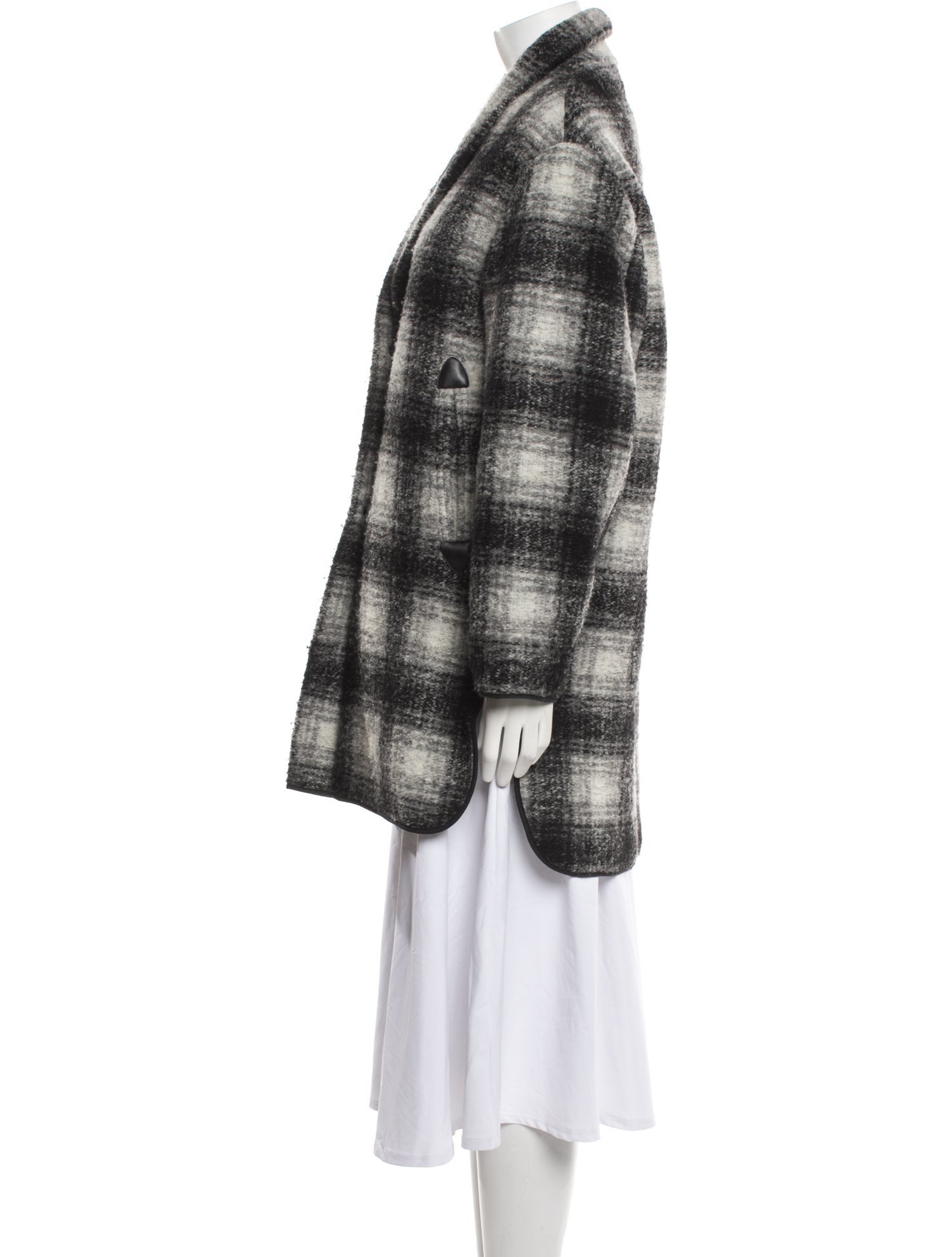 Étoile Isabel Marant Wool Plaid Print Coat