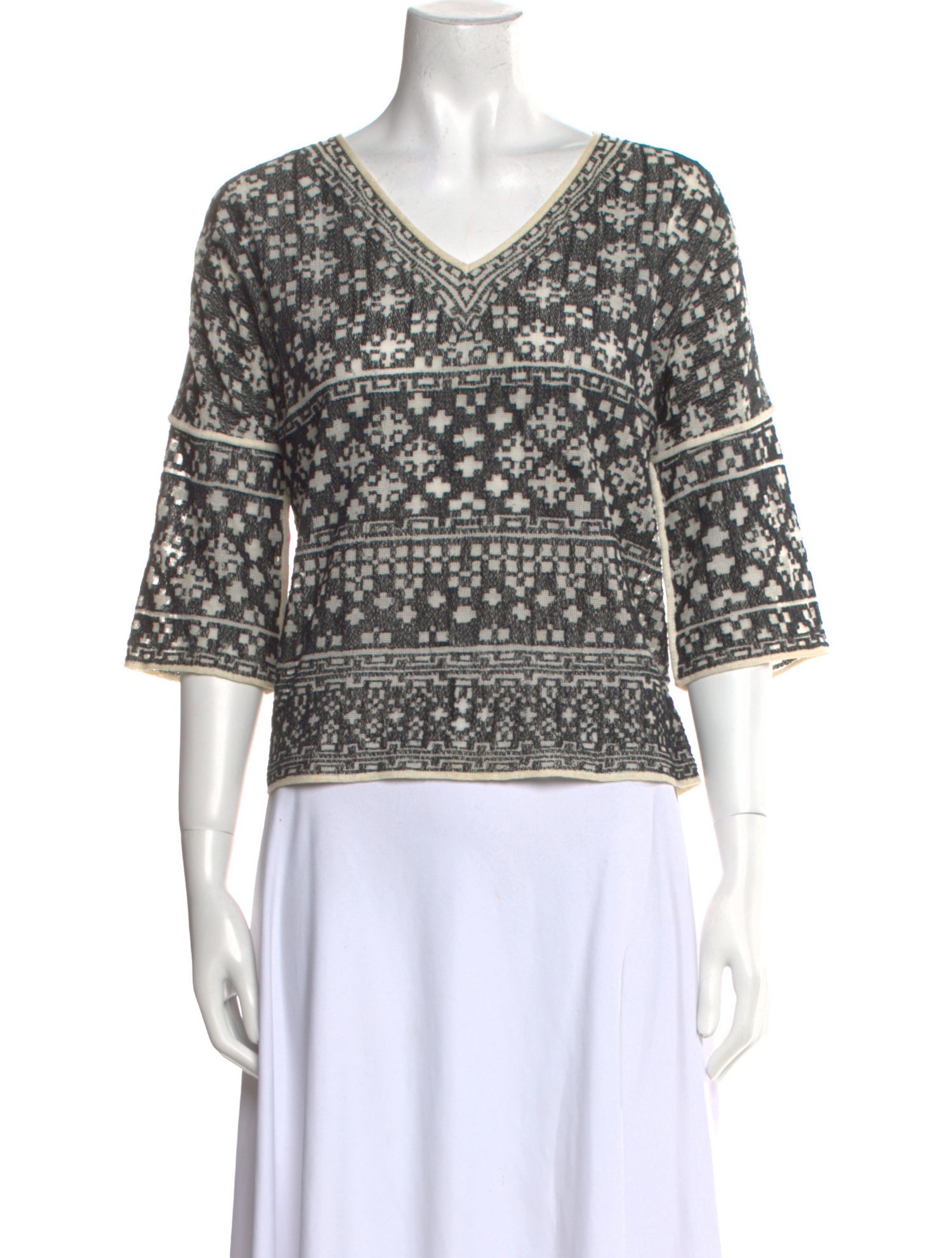 Étoile Isabel Marant Printed V-Neck Sweater