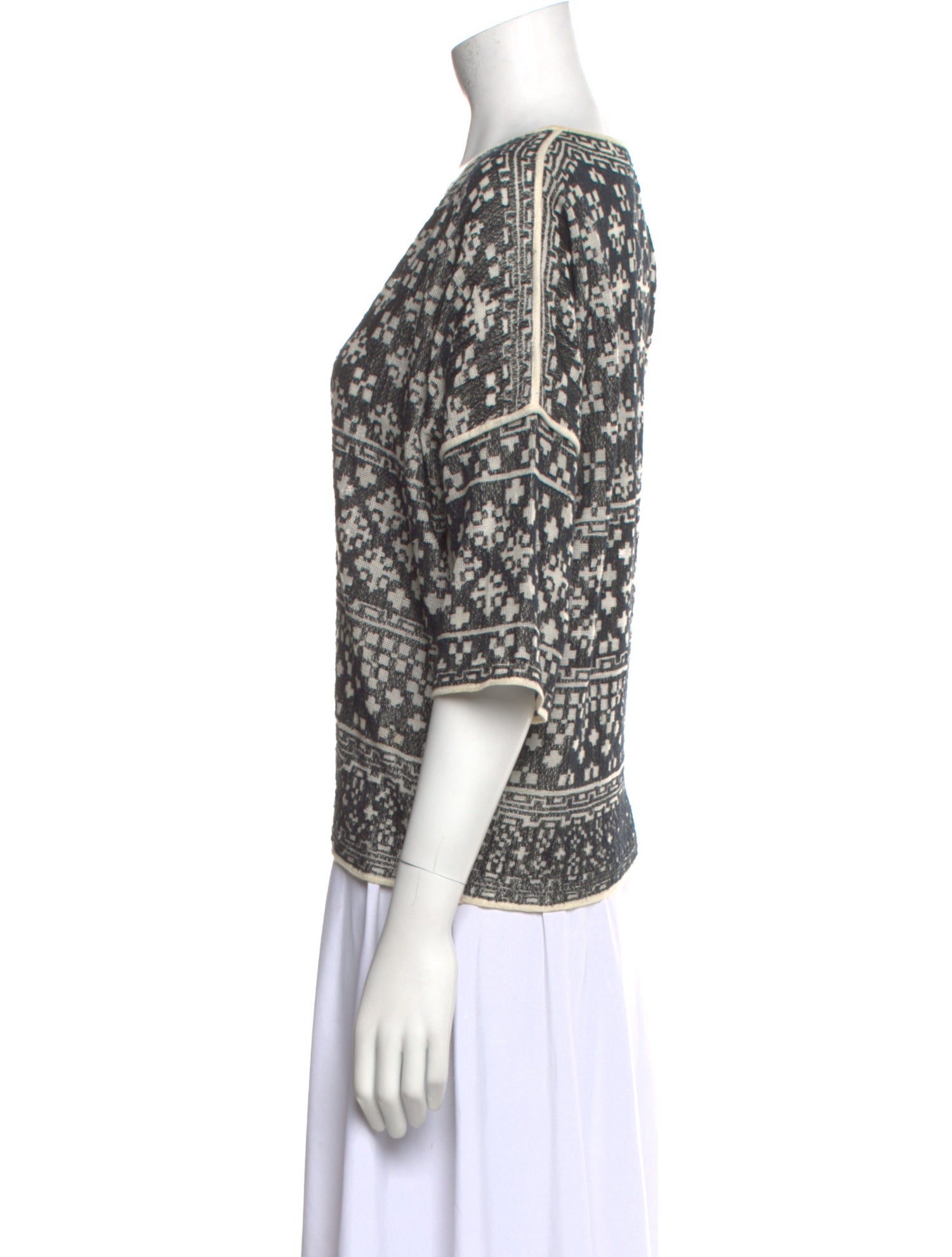 Étoile Isabel Marant Printed V-Neck Sweater