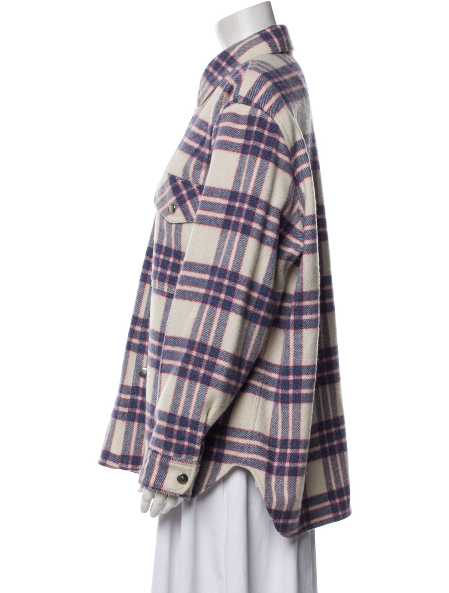 Étoile Isabel Marant Virgin Wool Plaid Print Jacket