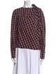 Étoile Isabel Marant Plaid Print Crew Neck Blouse
