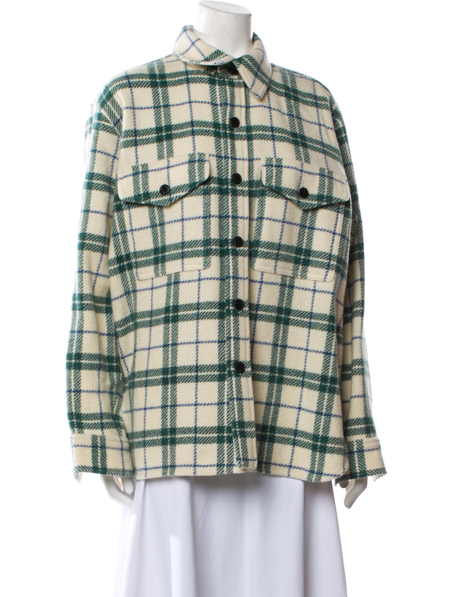 Étoile Isabel Marant Virgin Wool Plaid Print Jacket
