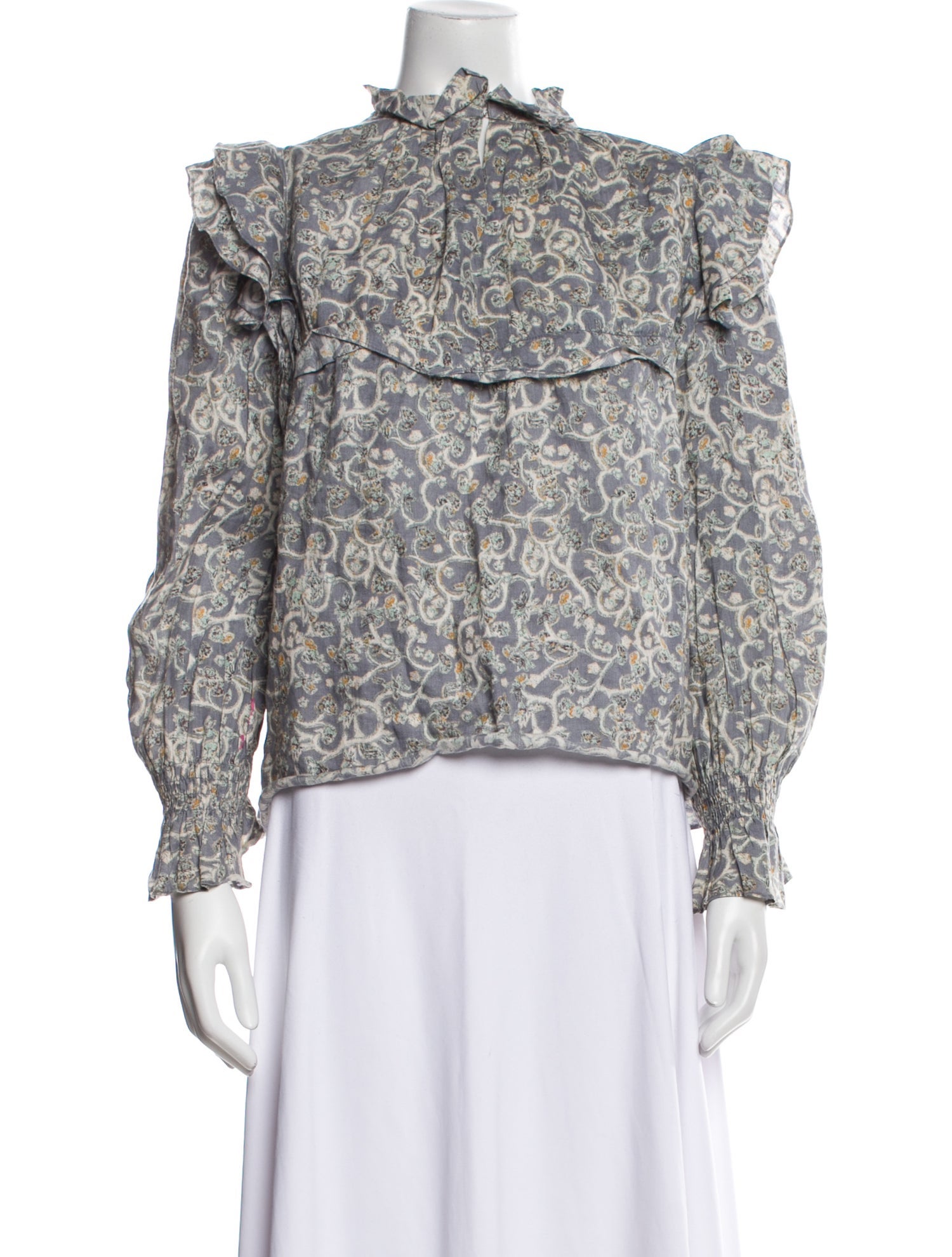 Étoile Isabel Marant Linen Printed Blouse