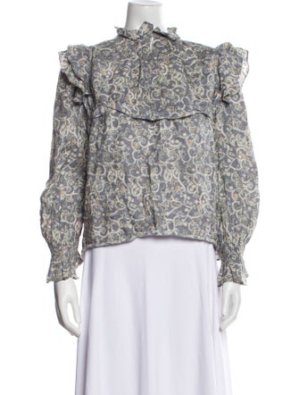 Étoile Isabel Marant Linen Printed Blouse