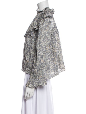 Étoile Isabel Marant Linen Printed Blouse