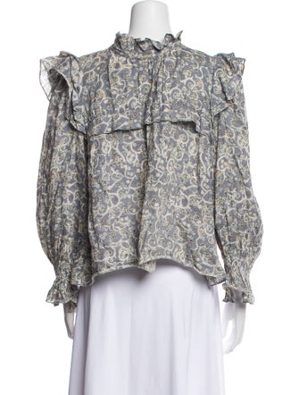 Étoile Isabel Marant Linen Printed Blouse