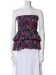 Étoile Isabel Marant Floral Print Strapless Crop Top