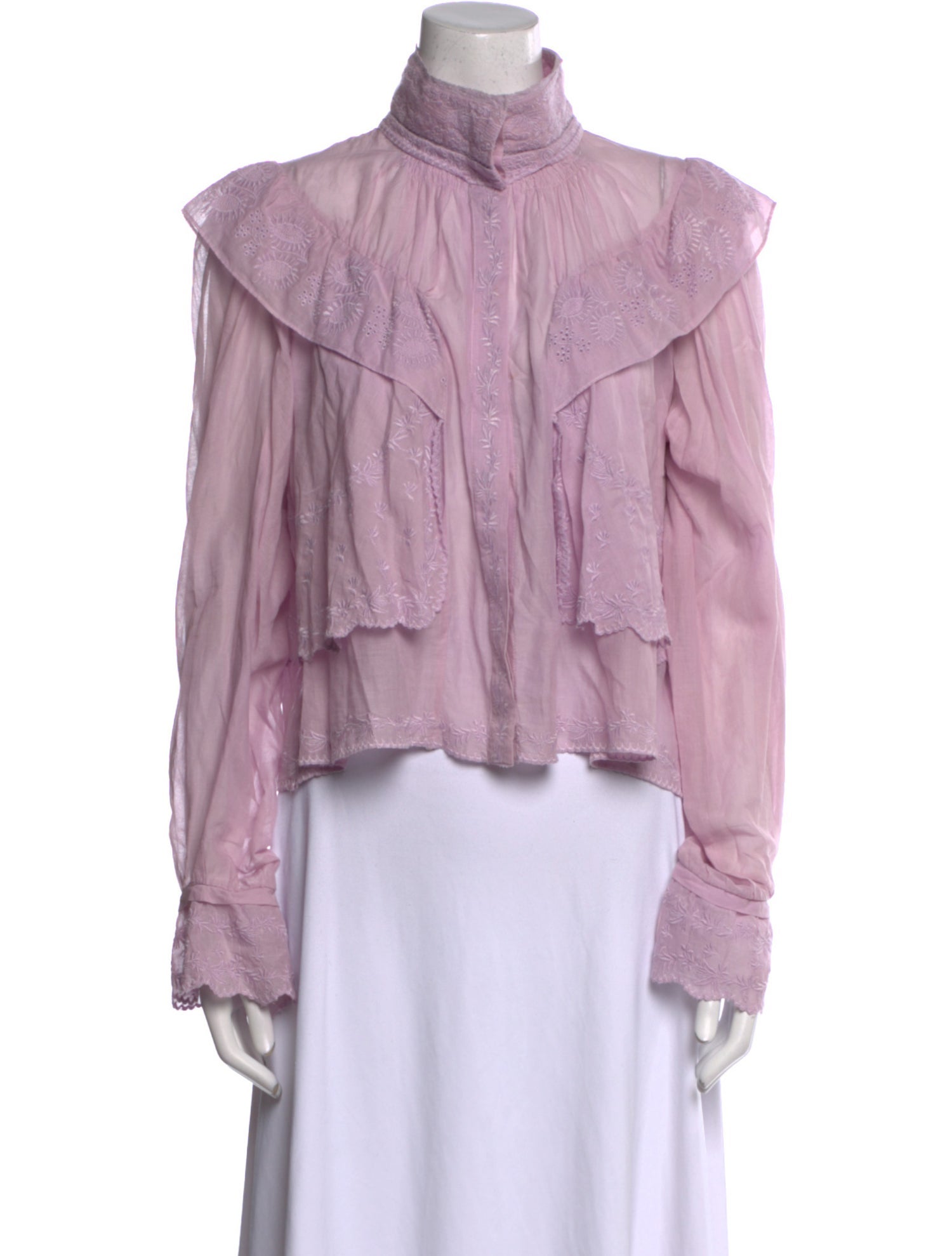 Étoile Isabel Marant Mock Neck Long Sleeve Blouse